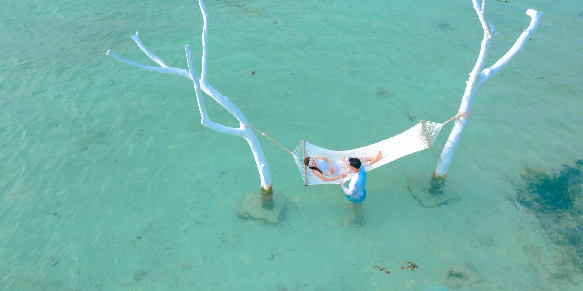 Overwater villa in the Maldives