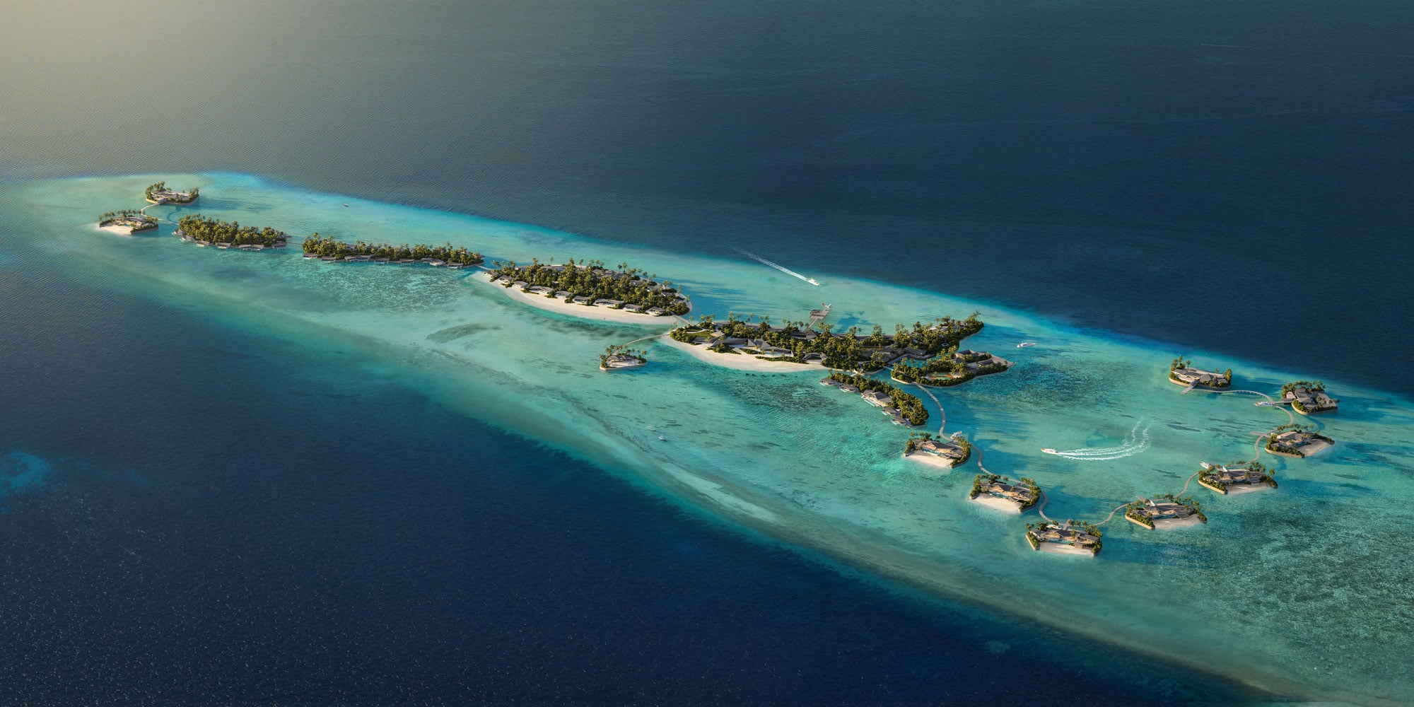 Official render of Nobu Hotel & Residences Maldives on Munyafushi