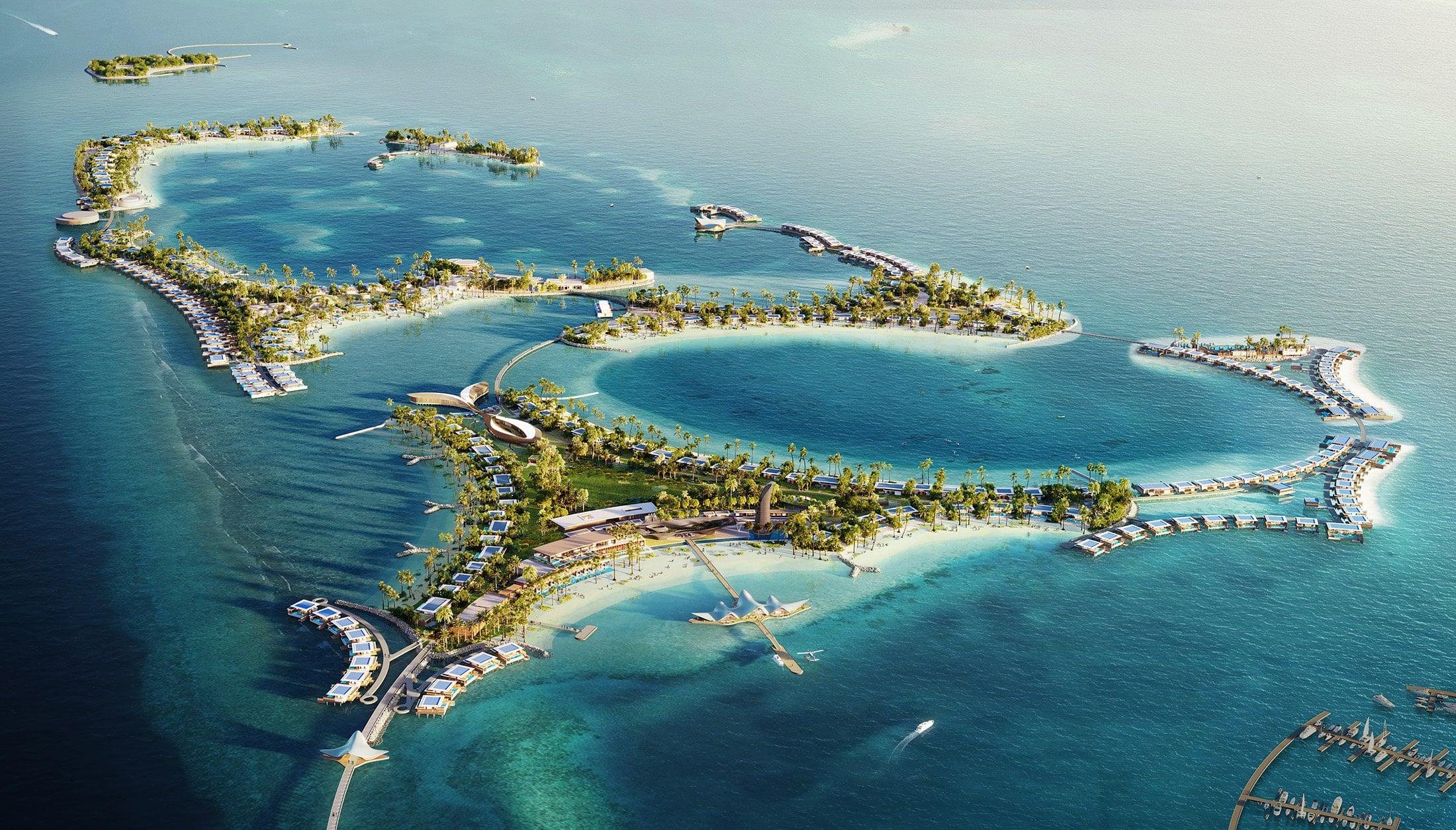Killa Design master-plan render of the Zamani Islands