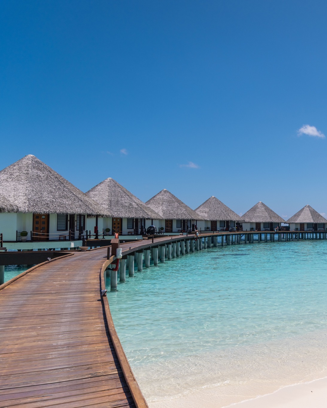 Photo by Adaaran Prestige Water Villas on April 25, 2026. May be an image of body of water, cabana and text.