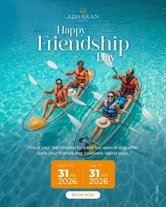 Photo shared by Adaaran Resorts on July 30, 2026 tagging @adaaran.club.rannalhi, @adaaranprestigewatervillas, @adaaranprestigevadoo, @adaaran.select.meedhupparu, and @adaaranselecthudhuranfushi. May b