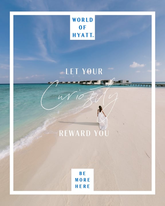 Photo by Alila Kothaifaru Maldives on August 03, 2026. May be an image of poster, magazine, outdoors and text that says "WORLD OF HYATT™ LET ETYOUR YOUR Cneng REWARD YOU BE MORE HERE".