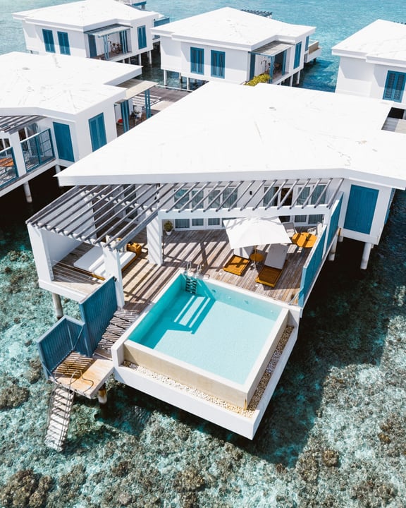 Foto von Amilla Maldives vom 18. Juli 2026. Könnte ein Bild von Pool, Cabana und Text sein.