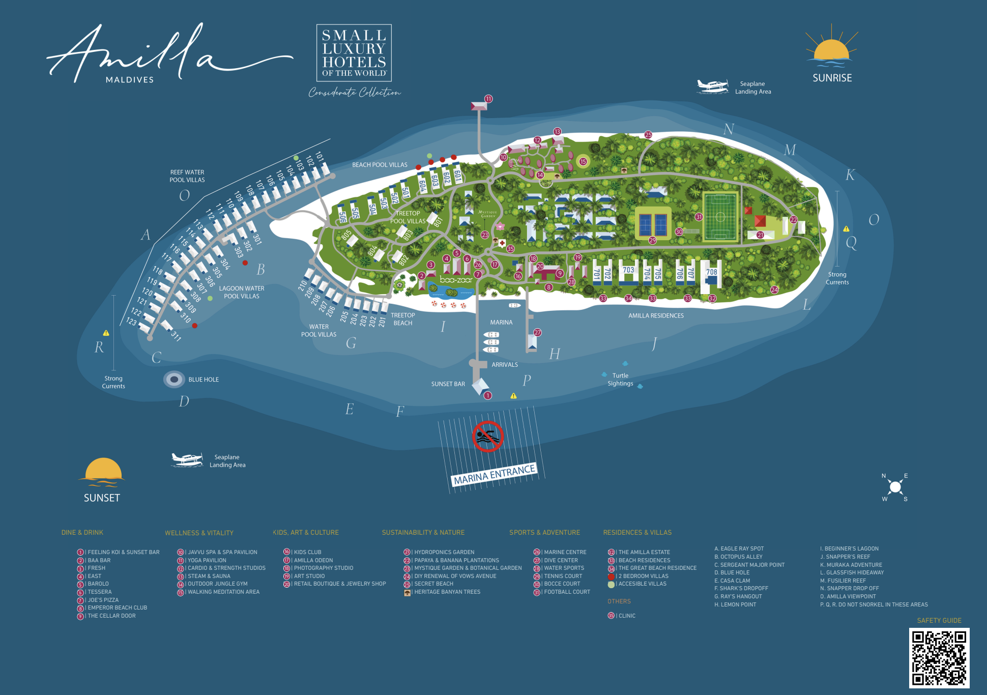Amilla Maldives Resort island map