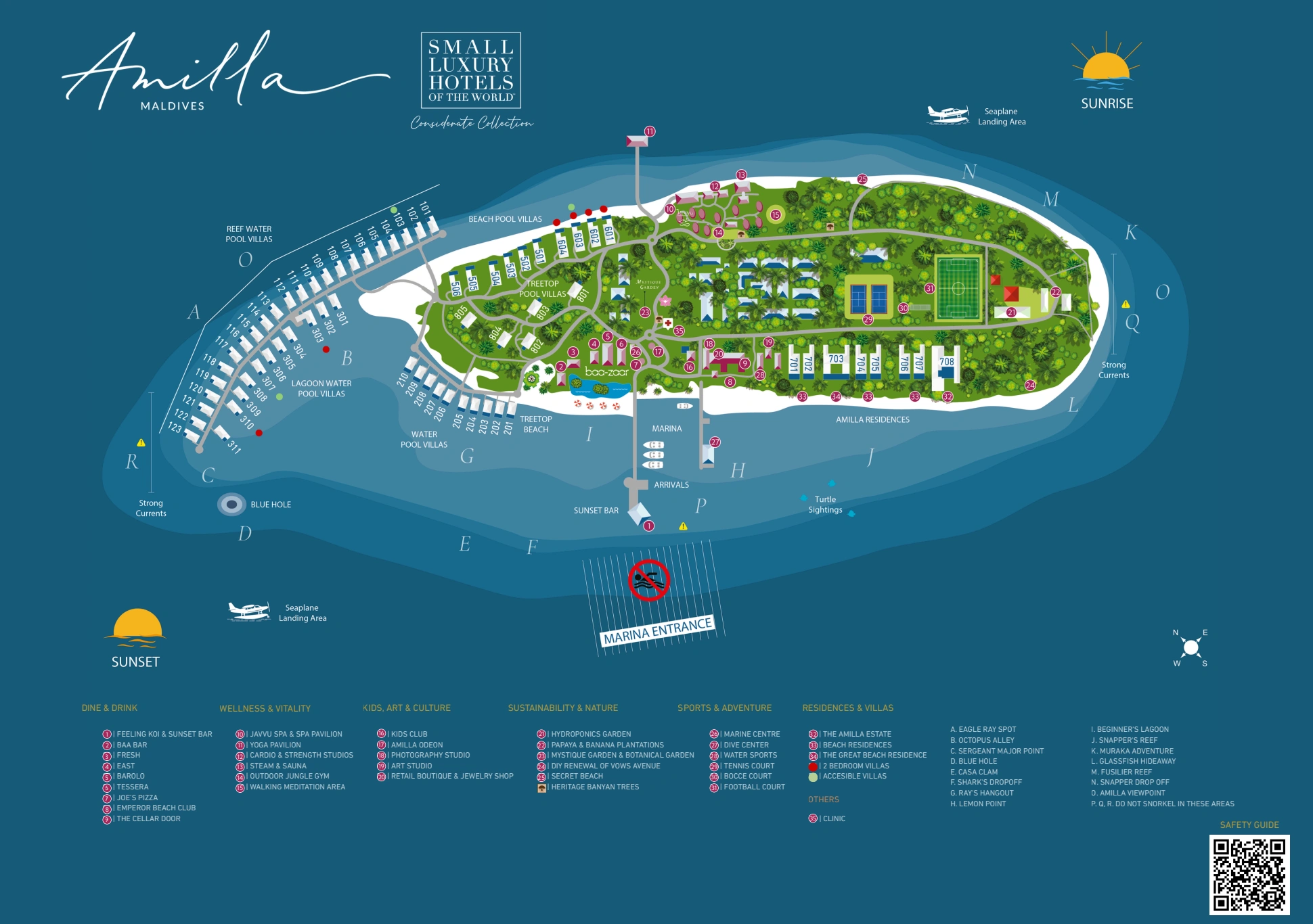 Amilla Maldives Resort island map