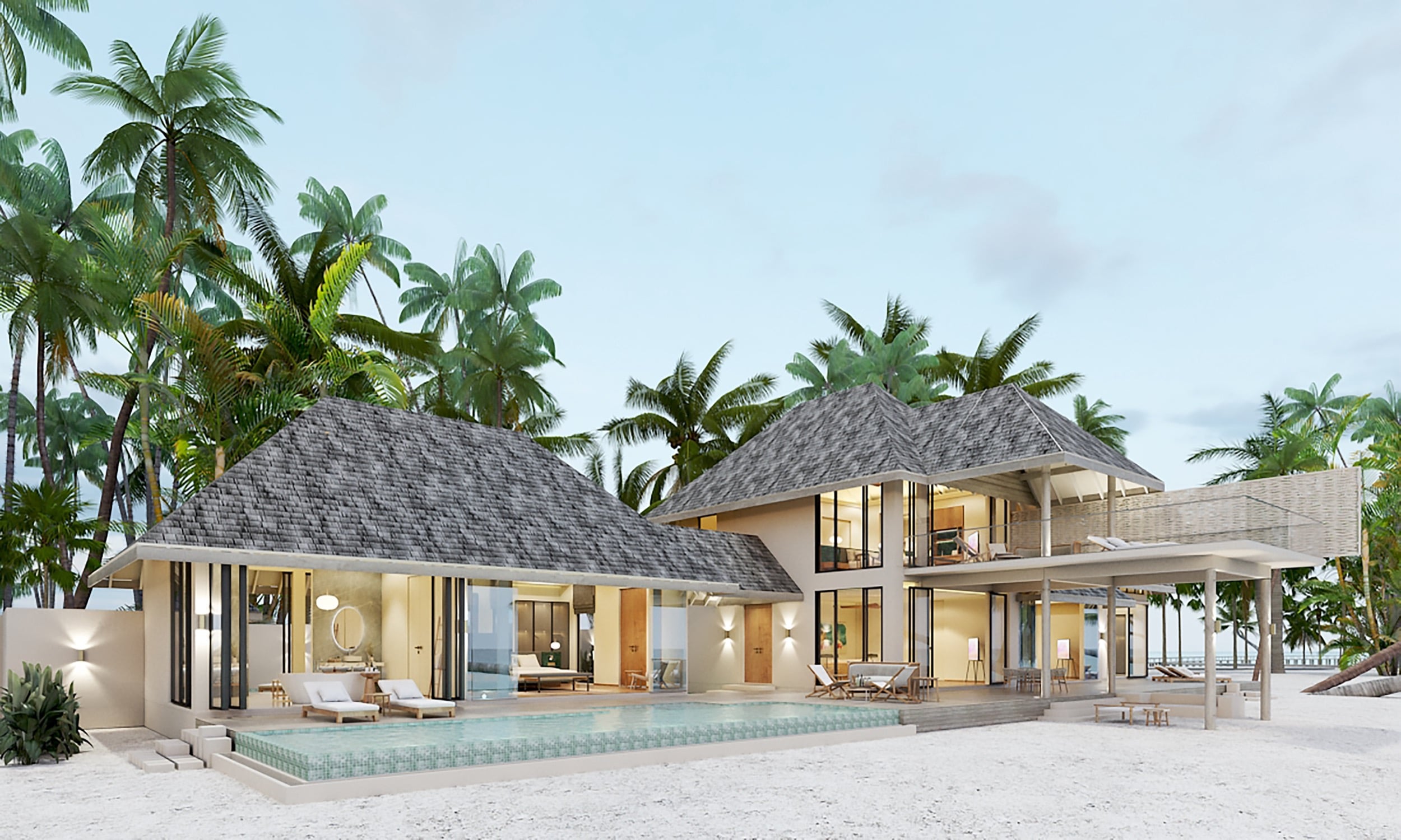 3-Room Beach Residence with Private Pool (Maavina & Moonima) at Ananea Madivaru Maldives