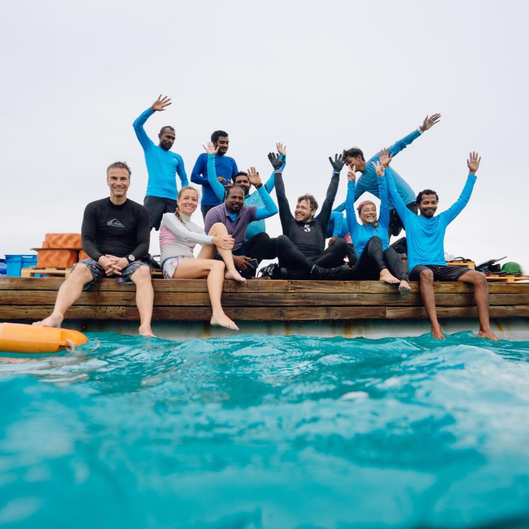 Photo shared by rrreefs on June 08, 2026 tagging @flyedelweiss, @anantaradhigu, and @help_alliance. May be an image of one or more people, people swimming, wetsuit, raft, pool, water and text.