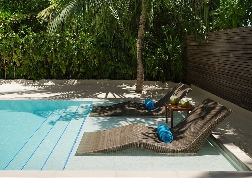 Two Bedroom Family Beach Pool Villa im Anantara Dhigu Maldives