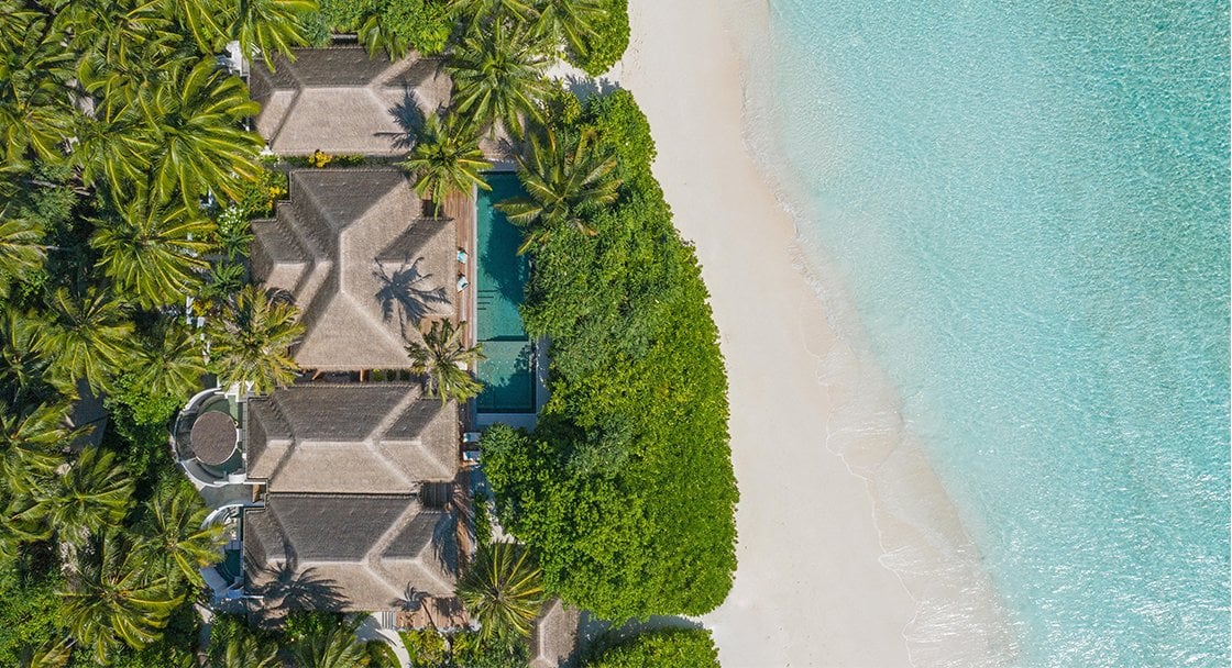 Four Bedroom Beach Pool Residence im Anantara Kihavah Maldives Villas