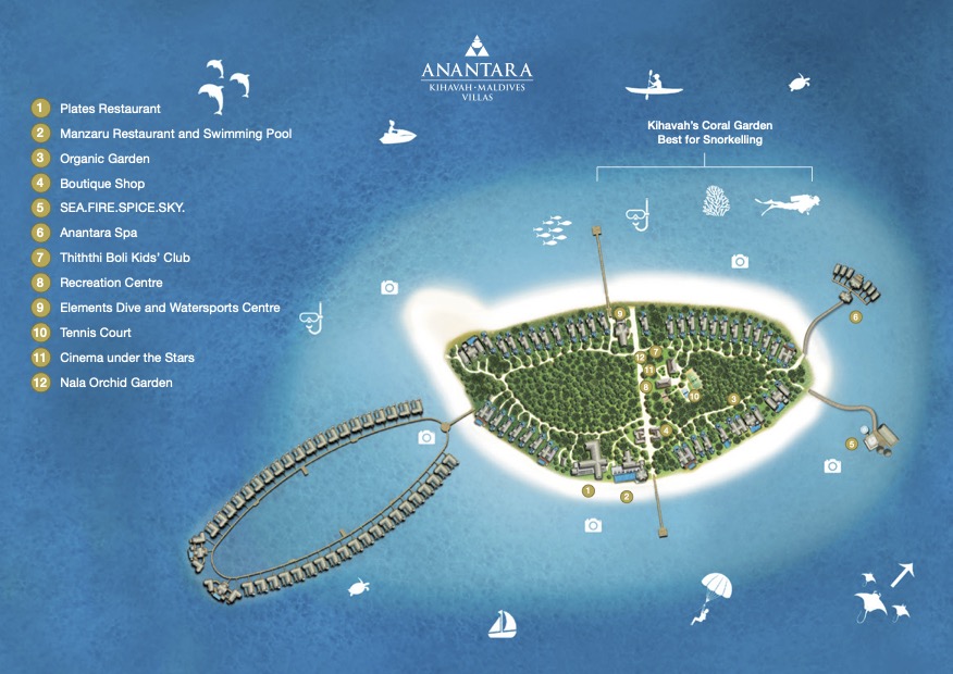 Anantara Kihavah island map