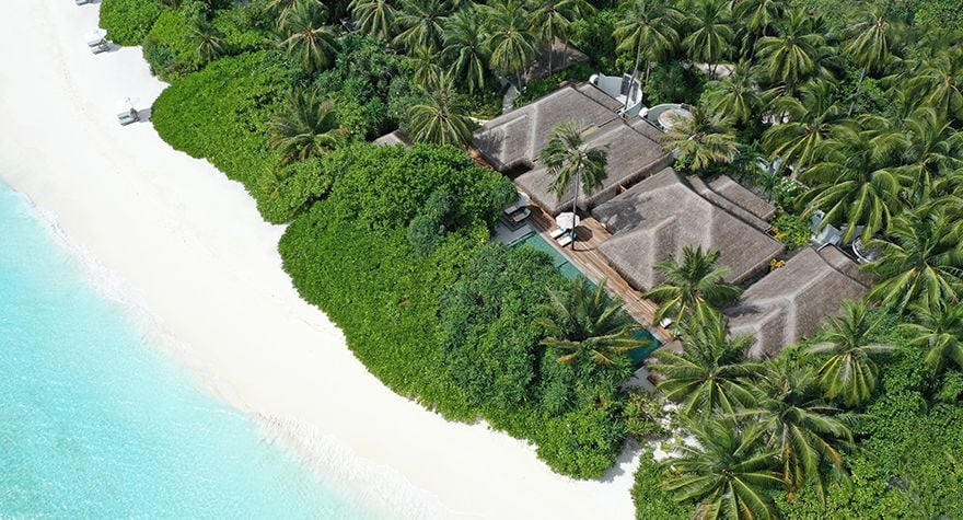 Three Bedroom Beach Pool Residence im Anantara Kihavah Maldives Villas