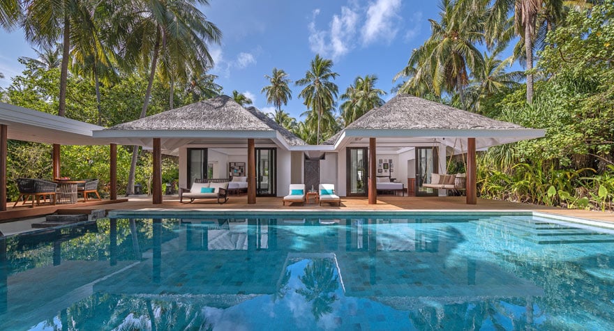 Two Bedroom Family Beach Pool Villa im Anantara Kihavah Maldives Villas
