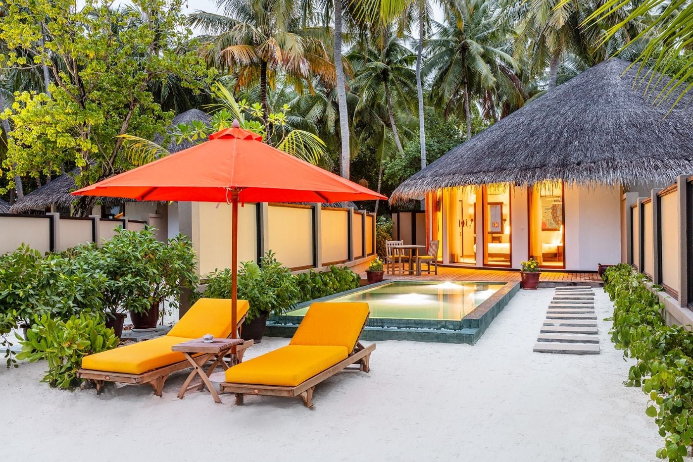 Sunset Beachfront Family Pool Villa at Angsana Velavaru