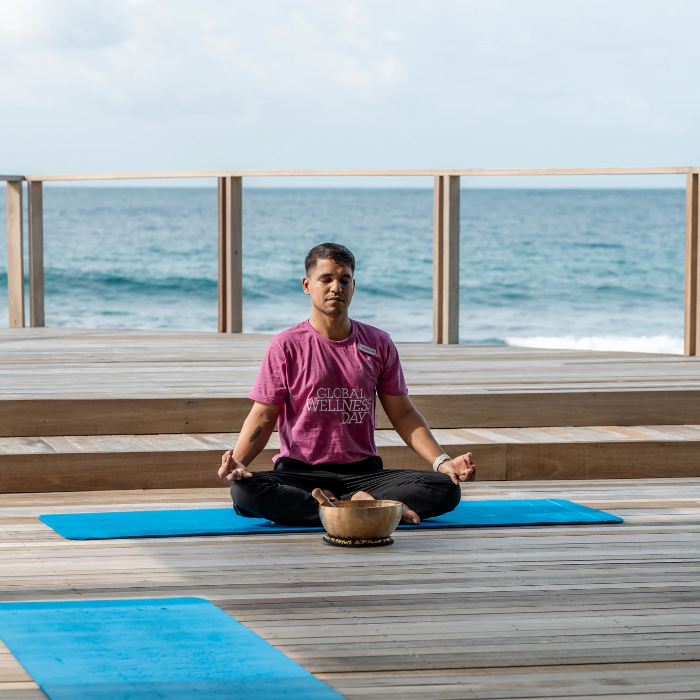 Photo shared by Atmosphere Kanifushi Maldives on June 13, 2026 tagging @essensmaldives. May be an image of yoga and text.