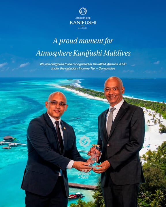Photo by Atmosphere Kanifushi Maldives in Atmosphere Kanifushi Maldives. May be an image of one or more people, magazine, poster and text that says "ATMOSPHERE ERE KANIFUSHI NALDIVES MAI A proud momen