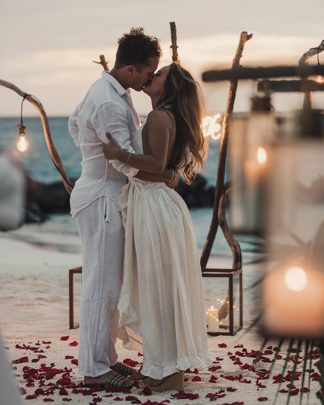 Photo by Palace Weddings on August 27, 2026. May be an image of one or more people, people kissing, dress, wedding, outdoors and text.