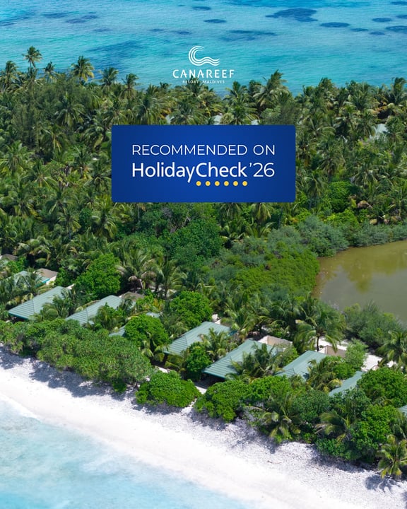 Canareef Resort Maldives est officiellement un HolidayCheck Recommended Resort 2026. Cette reconnaissance prestigieuse valide notre engagement envers des expériences client exceptionnelles et une hospitalité de classe mondiale. Merci