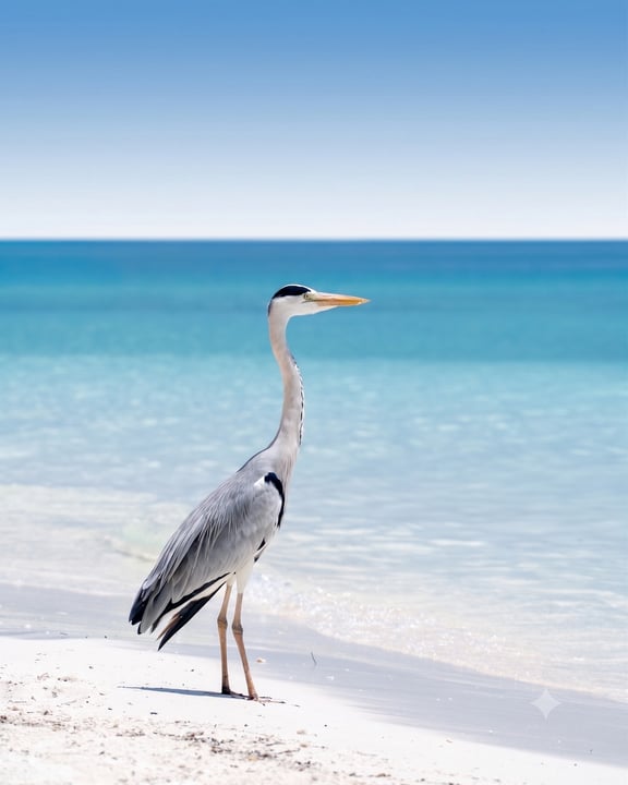Photo shared by Centara Ras Fushi Resort & Spa Maldives on August 10, 2026 tagging @explorecentara. May be an image of sea bird, heron, nature and text.