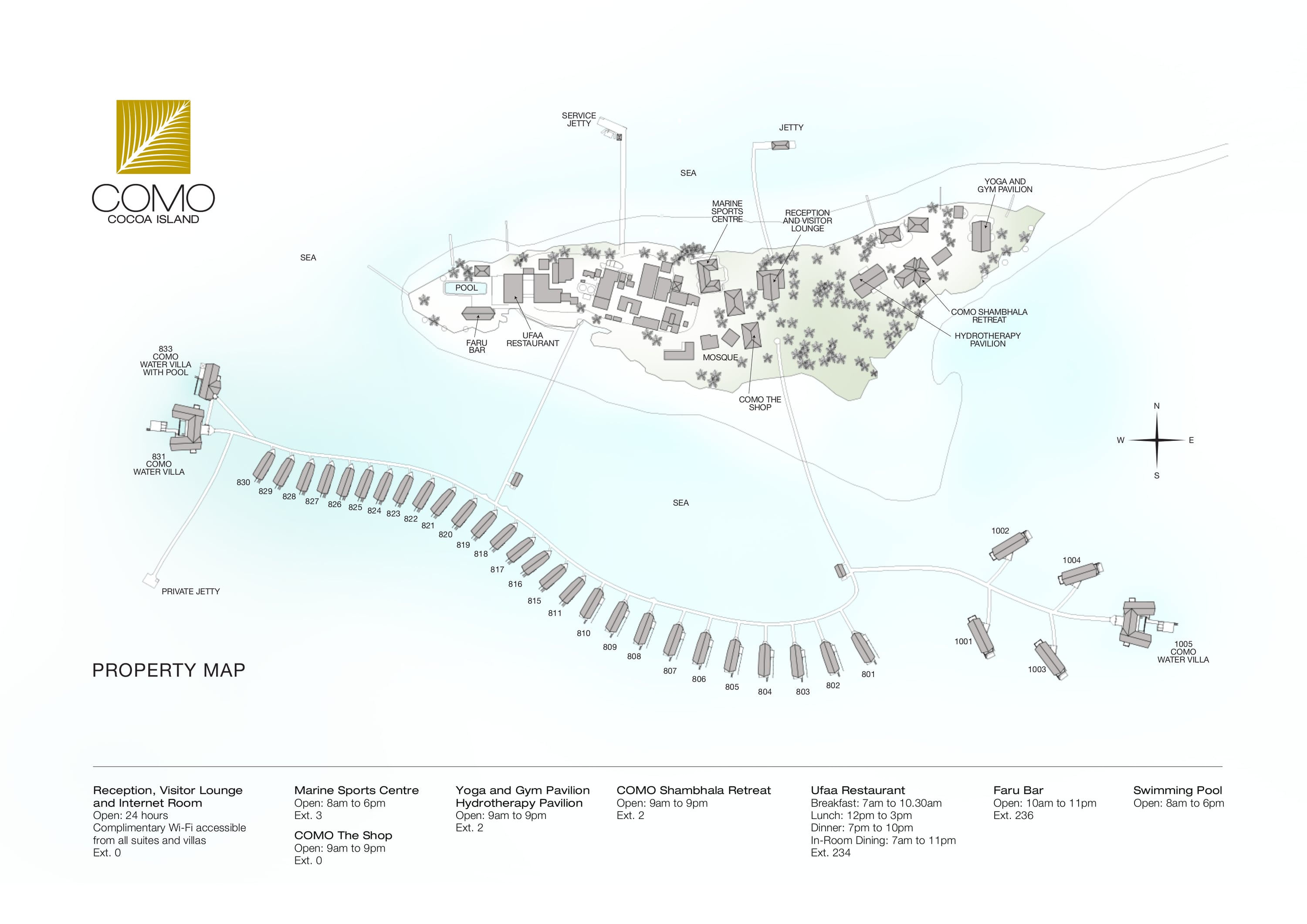 COMO Cocoa Island map