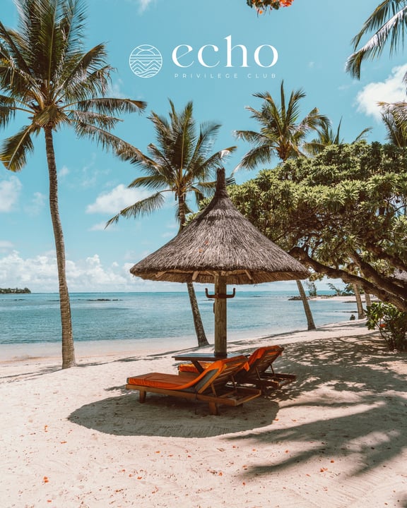 Foto von Constance Hotels & Resorts vom 03. September 2026. Zu sehen sind möglicherweise eine Liege, Ozean, Strand, Cabana, Palmen und Text mit der Aufschrift „echo PRIVILEGECLUB PA | PRIVILEGE CLUB 新善 жaи“.