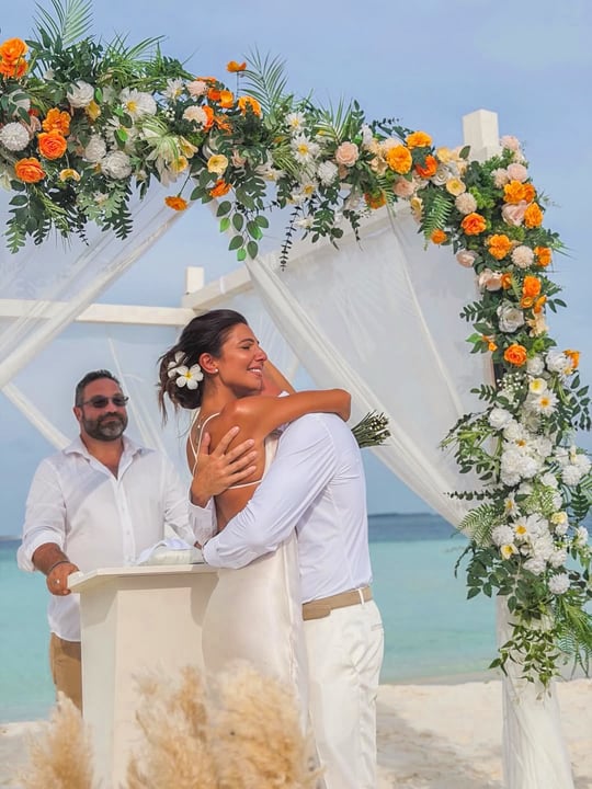 Let’s look back at a beautiful celebration of love. 💍✨

Sonia & Simone said “I do” surrounded by endless blue, soft sands, and the people who matter most. 

From the smallest details to the biggest m