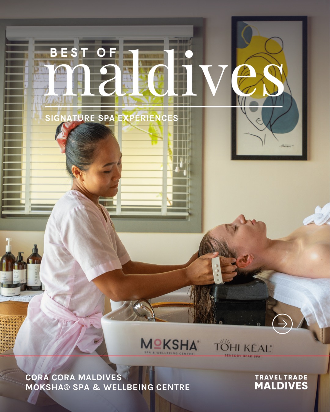 From calming spa rituals to moments of complete renewal, discover the Best of Maldives at Cora Cora Maldives, where MOKSHA® Spa & Wellbeing Centre brings together holistic treatments, mindful wellbein