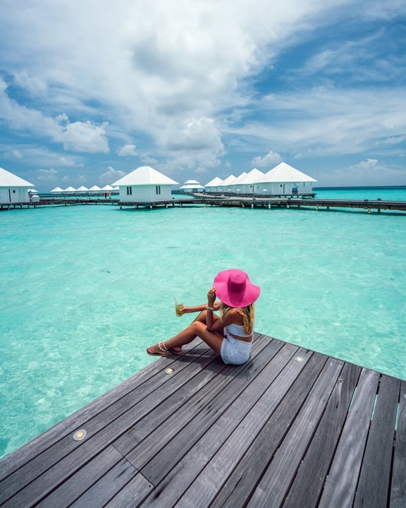 Foto di Diamonds Athuruga in Diamonds Athuruga Beach and Water Villas. Potrebbe essere un'immagine di orizzonte, oceano e testo.