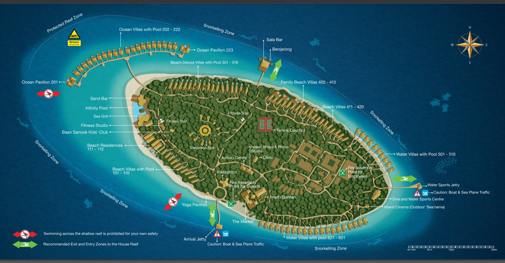 Dusit Thani Maldives island map