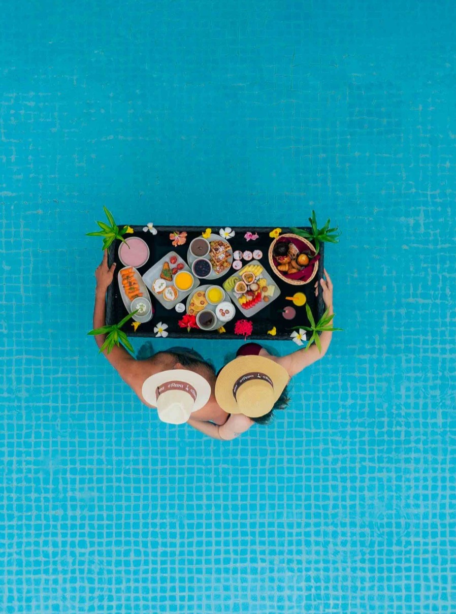 Photo by Emerald Maldives Resort & Spa in Emerald Maldives Resort & Spa with @leadinghotelsoftheworld, and @emerald_collection_resorts. May be an image of raft, place mat, pool and text.