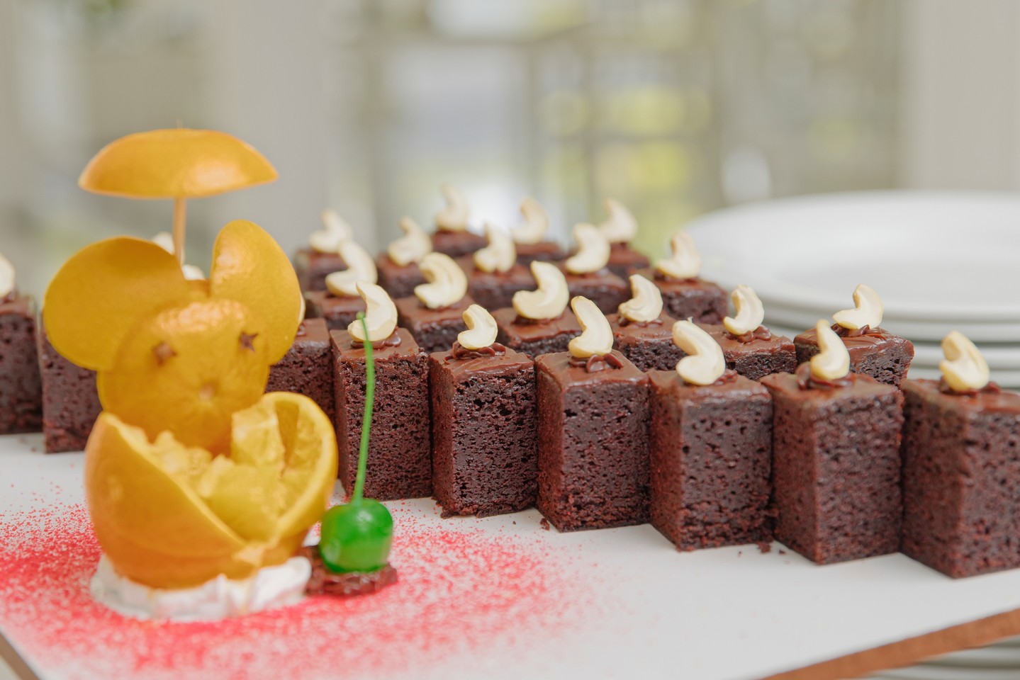 Photo by Equator Village Maldives in Equator Village. May be an image of pastry, chocolate cake, brownie, chocolate mousse, buffet and text.