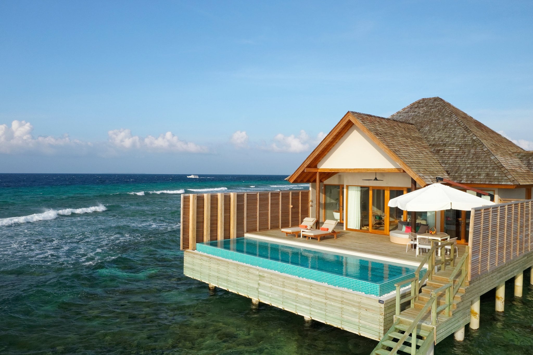 Vue extérieure de l'Emerald Faarufushi Resort & Spa