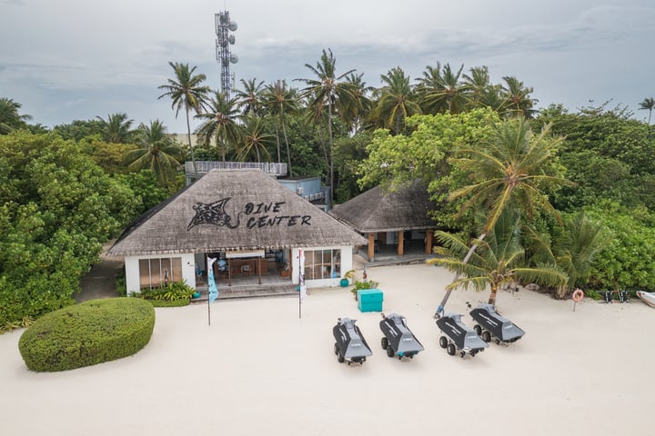 Photo shared by Sirru Fen Fushi Private Lagoon Resort on June 15, 2026 tagging @suboceanicmaldives. May be an image of beach, cabana and text.