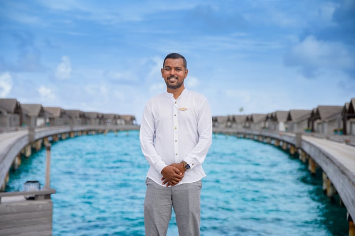 Foto di Sirru Fen Fushi Private Lagoon Resort del 18 settembre 2026. Potrebbe essere un'immagine di oceano, boathouse, ponte e testo.