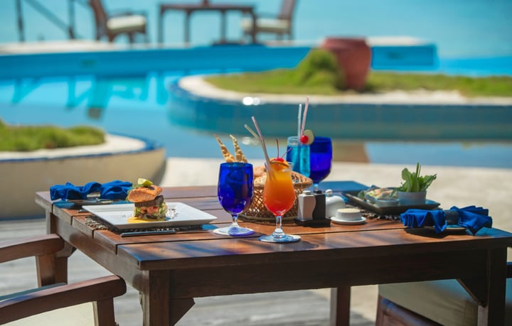 Photo by Filitheyo Island Resort on June 03, 2026. May be an image of buffet, cabana and text.
