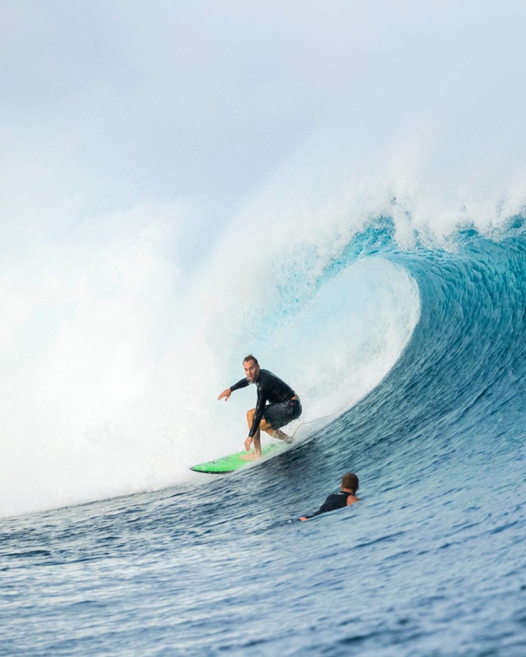 Photo by Four Seasons Resorts Maldives on June 16, 2026. May be an image of surfboard, wetsuit, water, ocean and text.