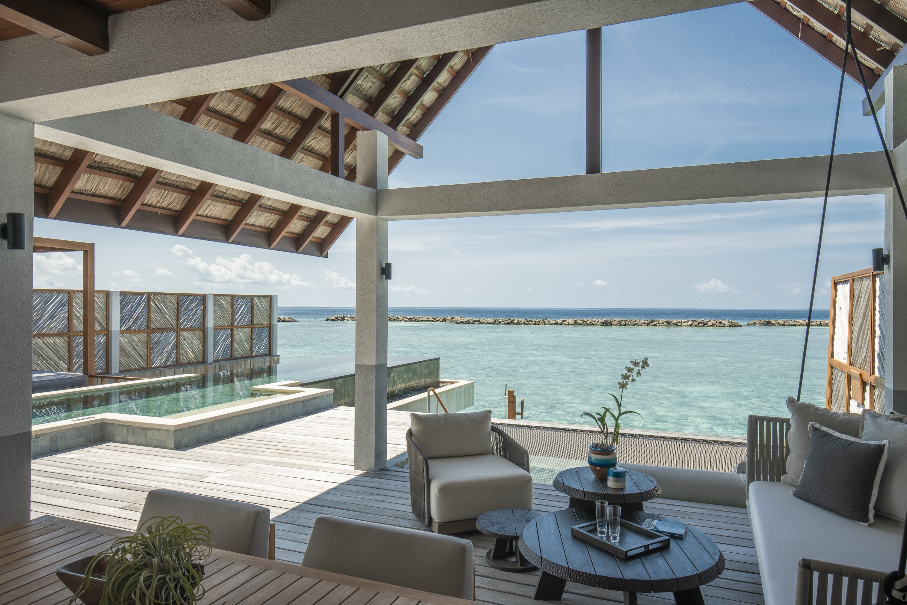 Sunrise Family Water Villa with Pool at Four Seasons Landaa Giraavaru