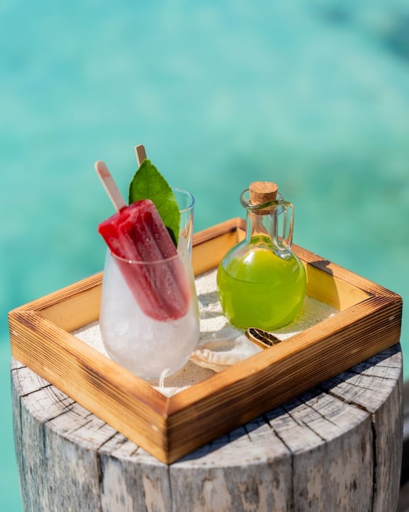 Photo by Gili Lankanfushi, Maldives on June 18, 2026. May be an image of drink, melon and text.