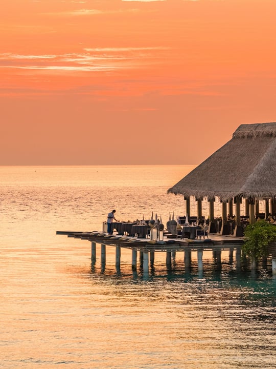 Photo by Grand Park Kodhipparu on April 24, 2026. May be an image of twilight, body of water, cabana and text.