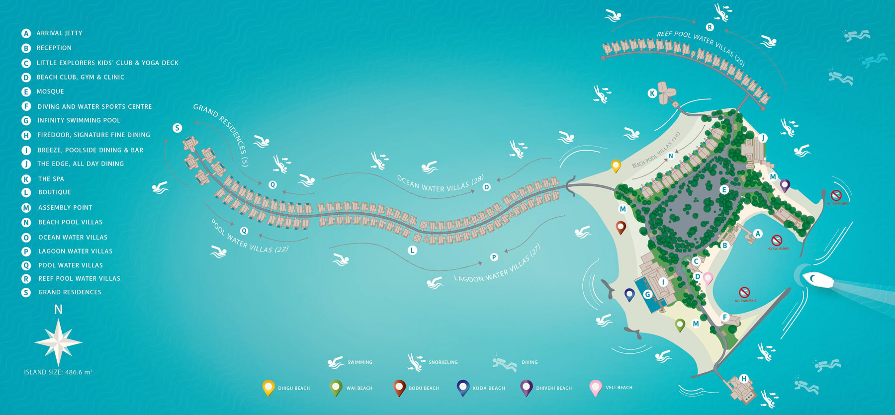 Grand Park Kodhipparu Maldives island map