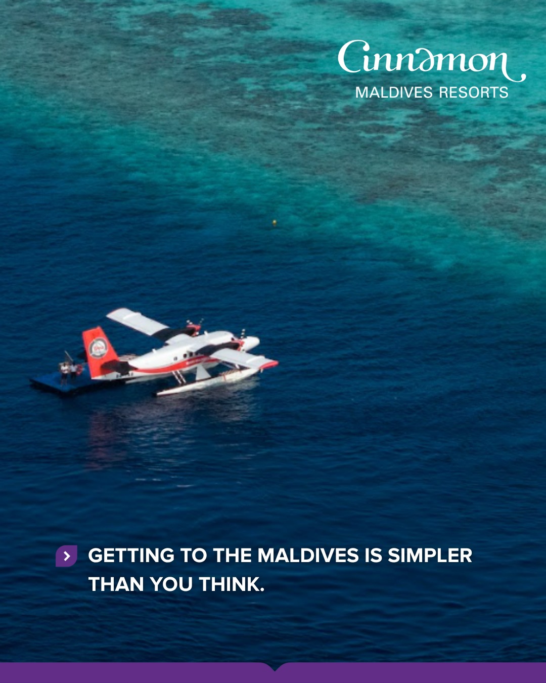 Photo shared by Cinnamon Dhonveli Maldives on April 29, 2026 tagging @cinnamonhakuraahuraa, @cinnamonvelifushi, and @ellaidhoomaldivesbycinnamon. May be an image of seaplane, helicopter, poster, aerop