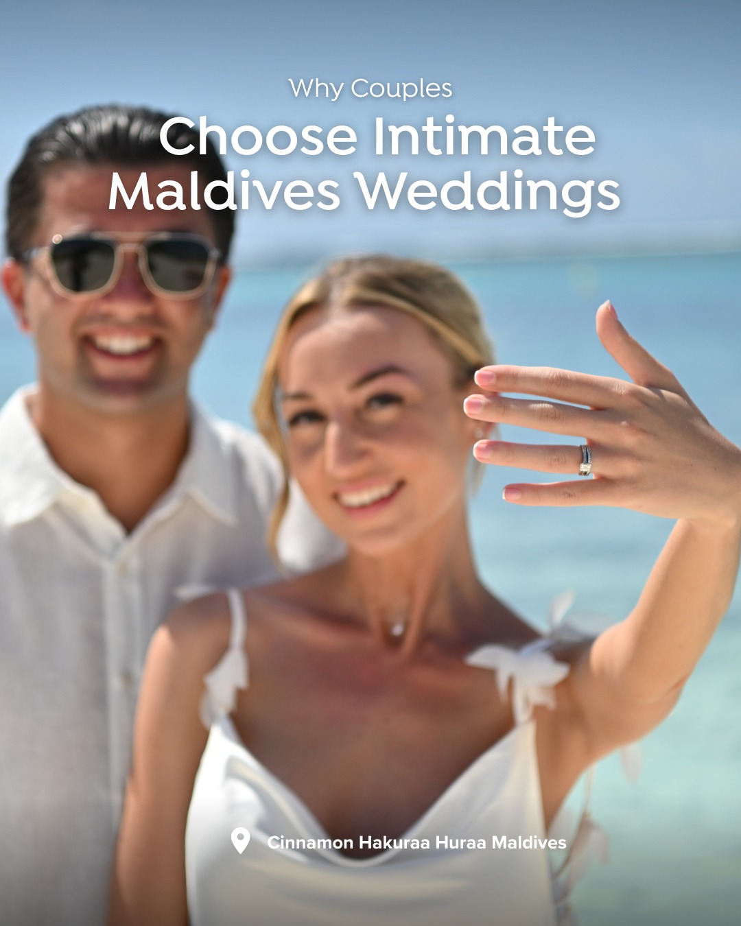Photo by Cinnamon Hakuraa Huraa on June 09, 2026. May be an image of wedding and text that says "Why Couples Choose Intimate Maldives Weddings Cinnamon cinnamonHakuraHuraaMaldives Hakuraa Huraa Maldiv