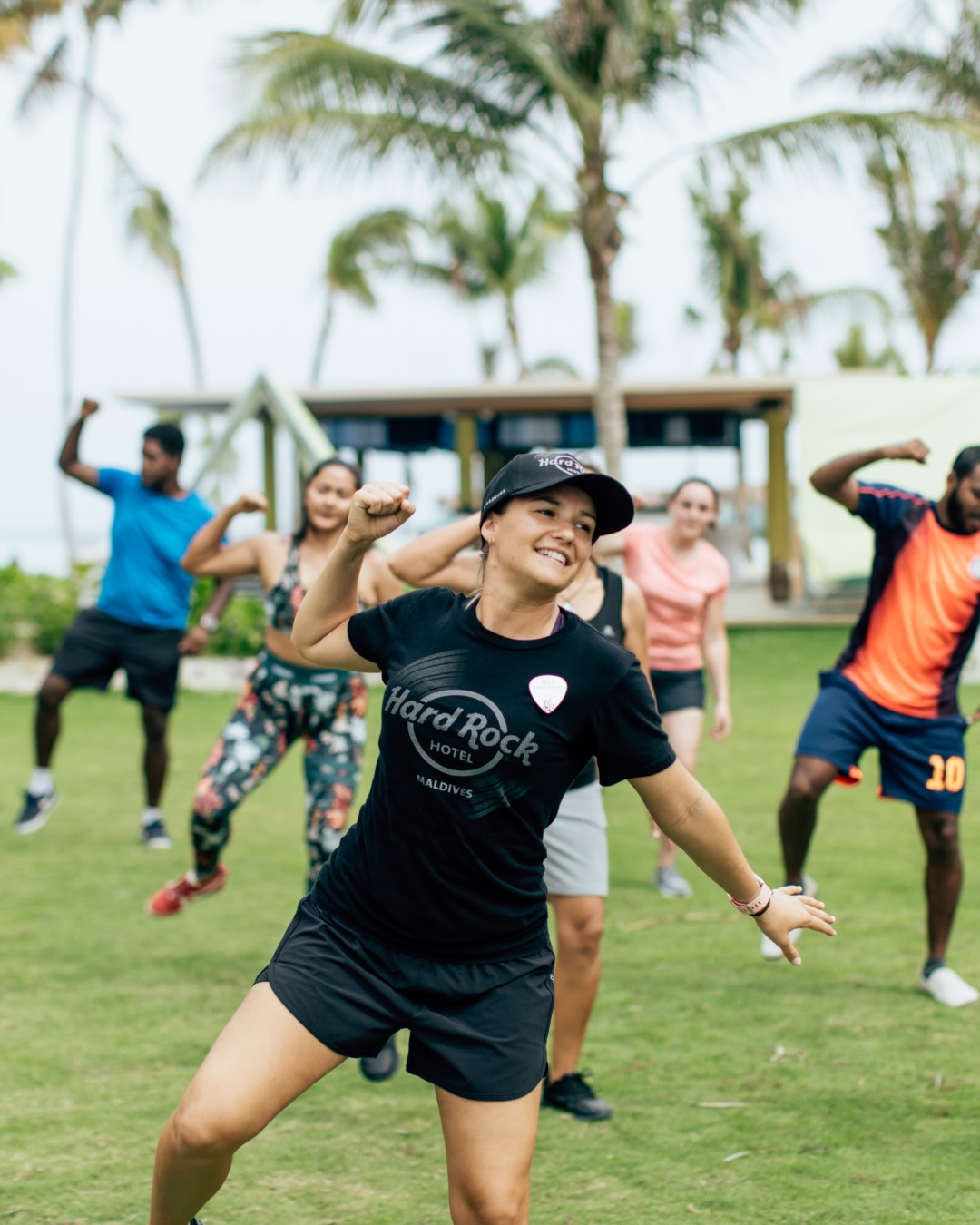 Starting the day with the crew. A bit of high-energy movement and the right music to wake everyone up—from the class to the pool bar before heading to the lagoon. 

We don’t do slow morning routines h