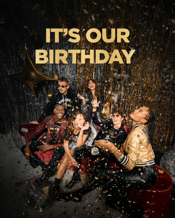 Photo shared by Hard Rock Hotel Maldives on June 13, 2026 tagging @hardrockcafemaldives. May be an image of magazine, card and text that says "IT'S OUR BIRTHDAY HARP BOCK".