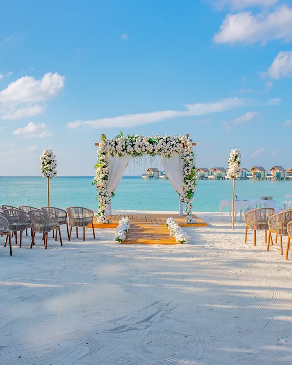 Photo by Hard Rock Hotel Maldives on August 11, 2026. May be an image of flower, wedding and text.