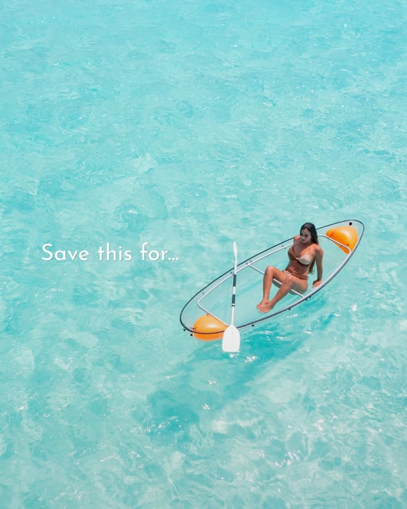 Gardez ceci pour le jour où votre agenda dira enfin oui.

La vie insulaire, version Maldives : kayaks transparents au-dessus du lagon, petit-déjeuner flottant et journée plage les pieds dans l'eau. Glissez pour découvrir votre prochain moodboard.

Envoyez ceci à