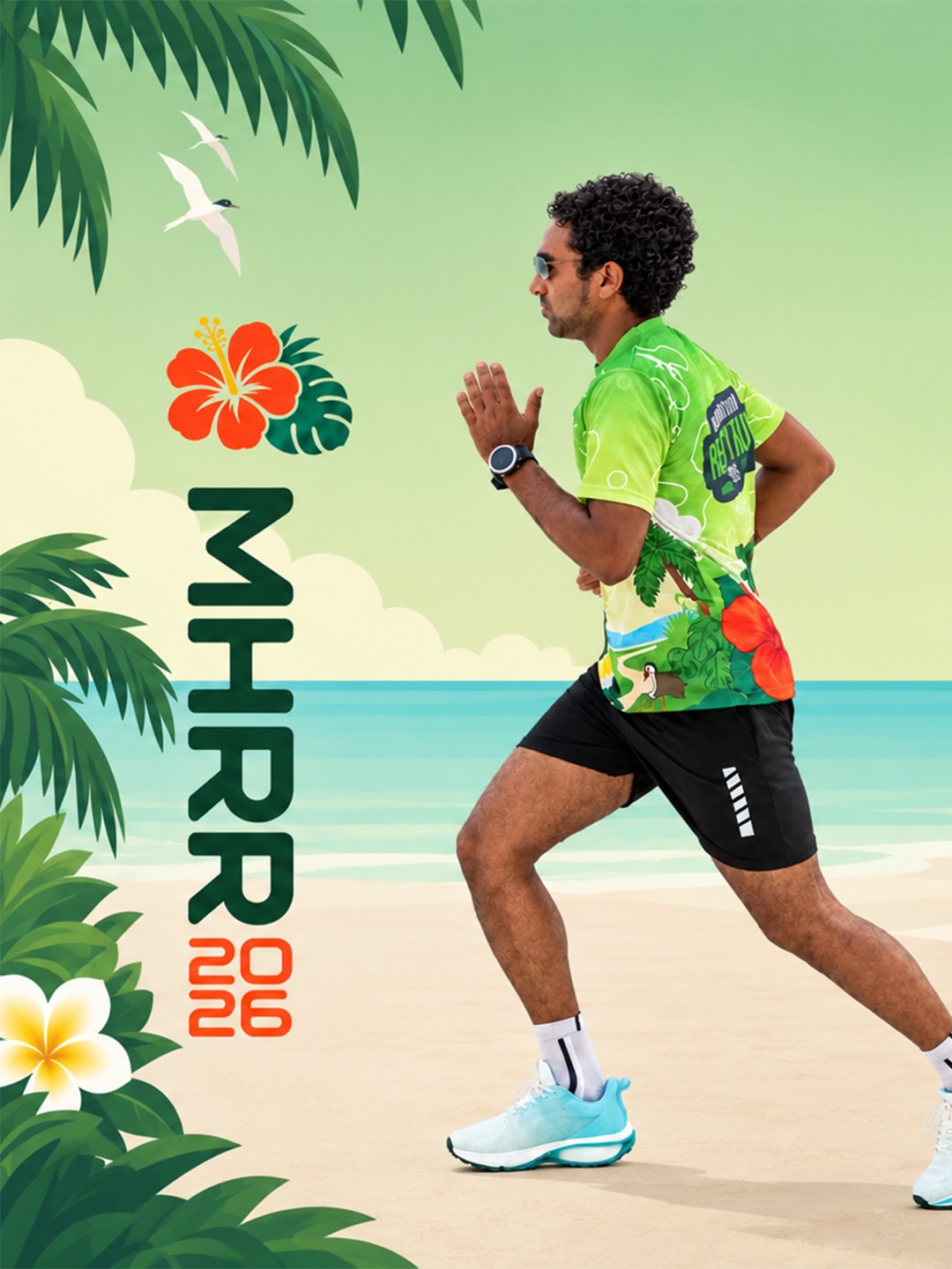 Foto condivisa da Hideaway Beach Resort & Spa il 16 settembre 2026 con i tag @visitmaldives, @coralglass.media e @tfg.races. Potrebbe essere un'immagine di poster, abbigliamento sportivo e testo che dice "AUUUI 三 I 刀 刀 20 