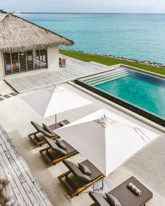 Picture your island stay with sunset views over the lagoon, a private pool overlooking the blue water, and spacious rooms to unwind in style. Our Three-Bedroom Lagoon Pool Residence is made for slow a