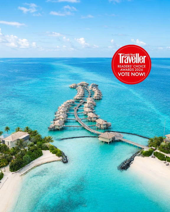 Photo by InterContinental Maldives on June 11, 2026. May be an image of water and text that says "CondéNast Traveller nde C READERS' CHOICE CE AWARDS 2026 VOTENOW! VOTE NOW!".