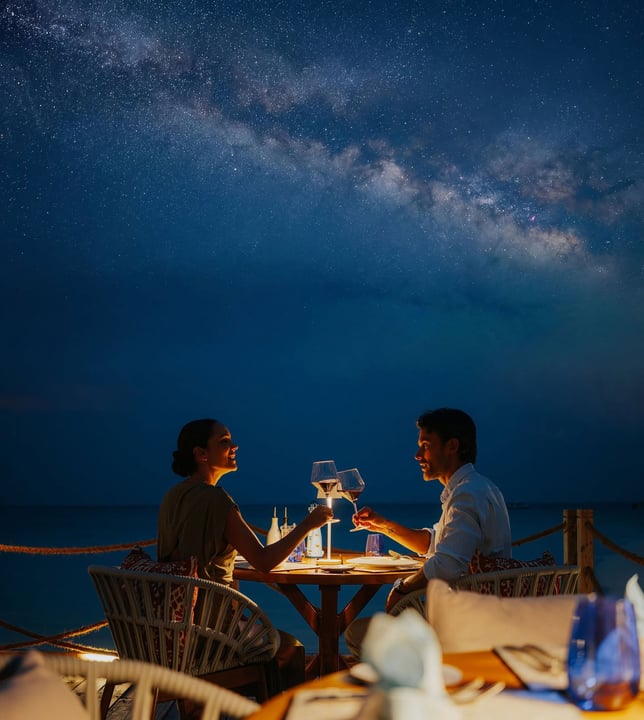 Foto von InterContinental Maldives vom 28. August 2026. Möglicherweise ein Bild von im Freien, Nacht und Text.