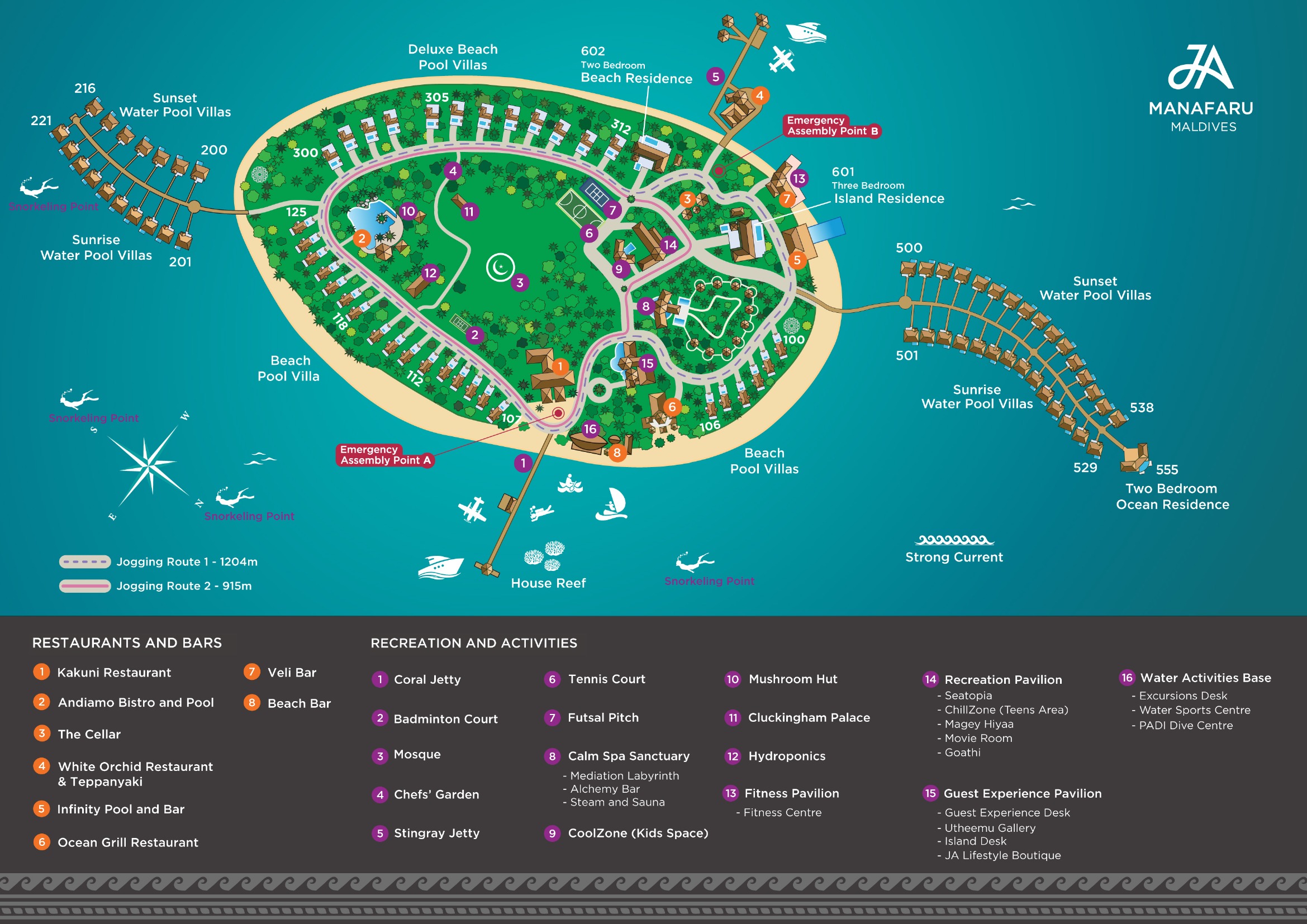JA Manafaru island map